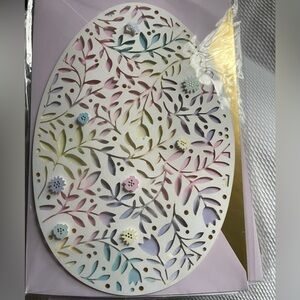 Hallmark 3-D die cut raised Easter Card with embellishments